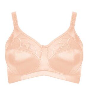 38G - NWT Elomi Cate‎ Soft Cup Embroidered Tulle & Satin Banded Bra in Latte